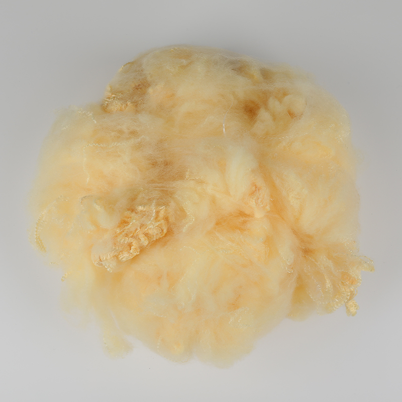 Sợi Polyester Staple Fiber màu cam nhạt 3D × 64mm