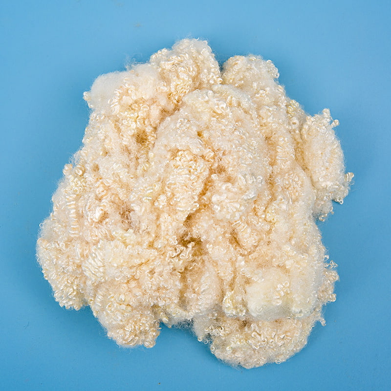 Sợi Polyester Staple liên hợp Silicon màu vàng nhạt 3D × 32mm